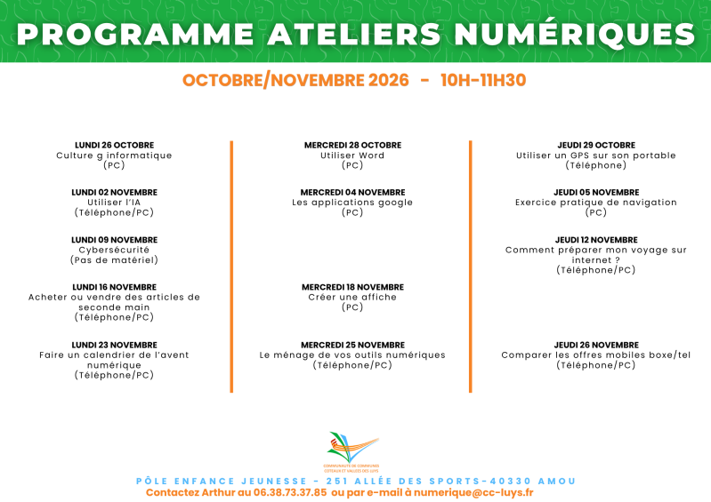 Contactez Arthur au 06.38.73.37.85 ou par e-mail &agrave; num&eacute;rique@cc-luys.fr.png